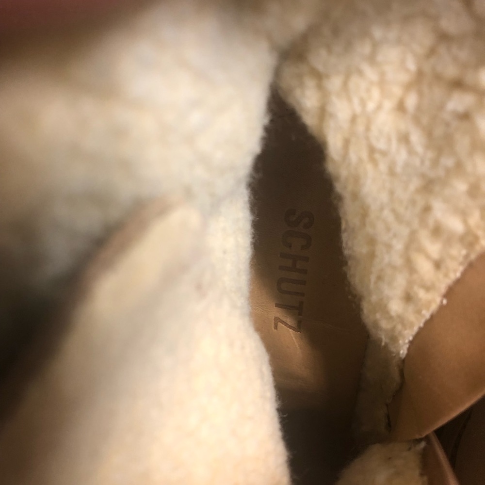 Naina Suede & Faux Shearling Boots Sandstone sz 7 - Picture 5 of 12